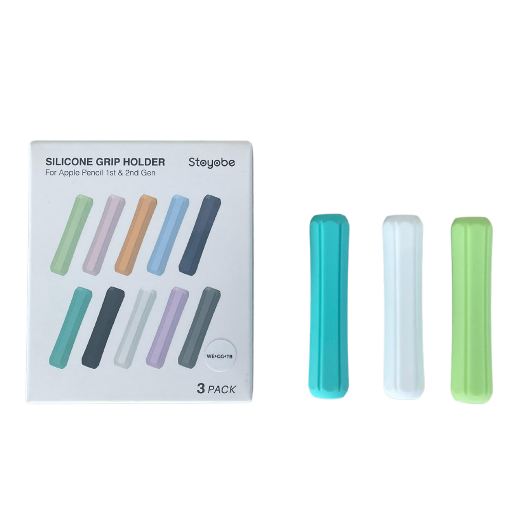 Paquete de 3 fundas de silicona para Apple Pencil, accesorios de 2